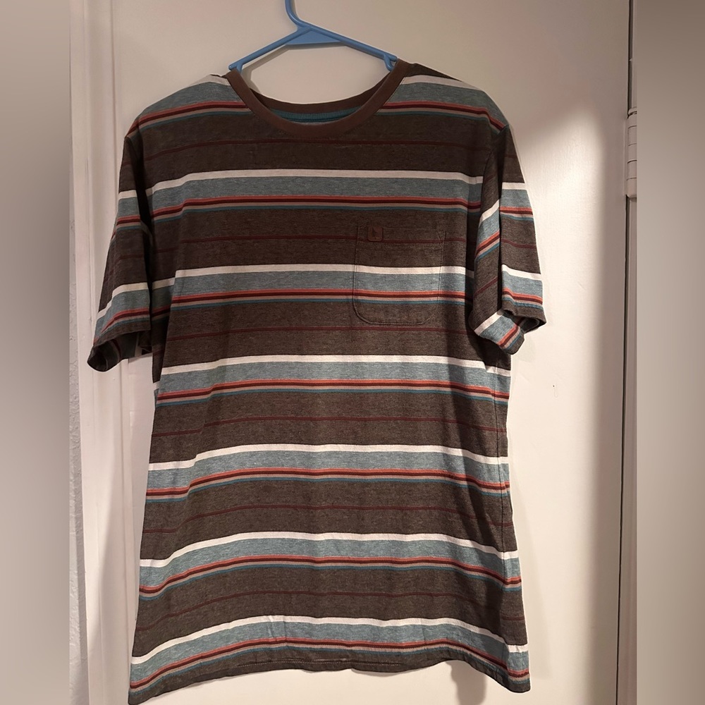 Hippytree men’s short sleeve striped tshirt. Medium